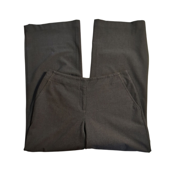 J Jill Slate Grey High Waist Wide Leg Trousers Work Pants Flat Front Hi Rise SZ - Picture 2 of 7